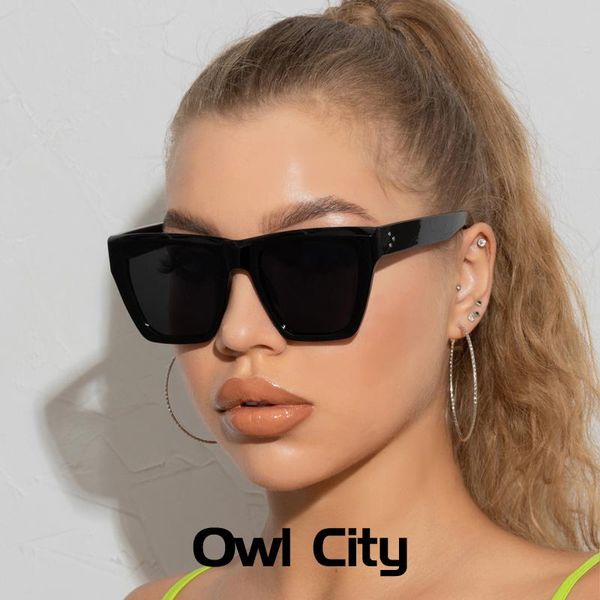 

sunglasses fashion square women designer vintage cat eye big frame sun glasses classic retro uv400 outdoor, White;black