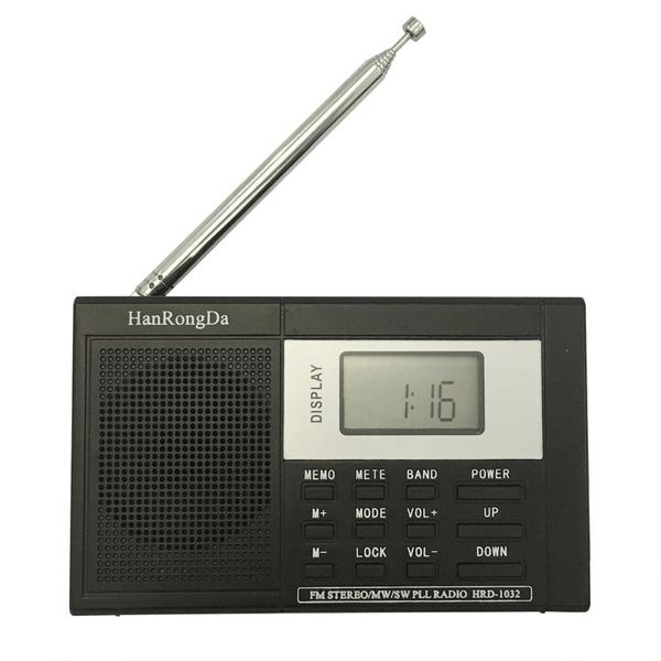 

radio portable full-band digital tuning multiband stereotuner mw/am/fm/sw shortwave rec control receiver dc-5v power hrd-1032