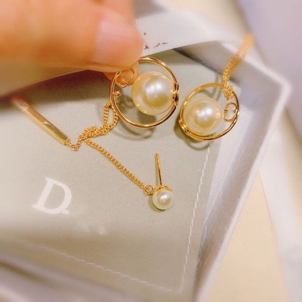 

design jewelry new tassel pearl simple fashion net red earrings, Silver