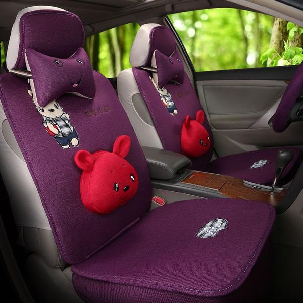 

girlish cute pink style universal fit car seat cover for mini 5 cars covers