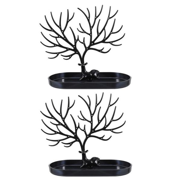 

storage bags 2pcs ring necklace holders bracelet racks jewelry display stands