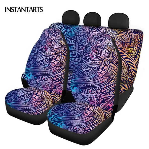 

gradient polynesian printed easy to install car accessories vehicle seat covers set durable front&rear