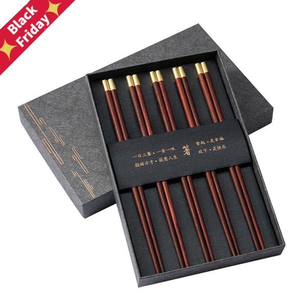 

premium wooden gift box packaging household cylindrical chopsticks tableware