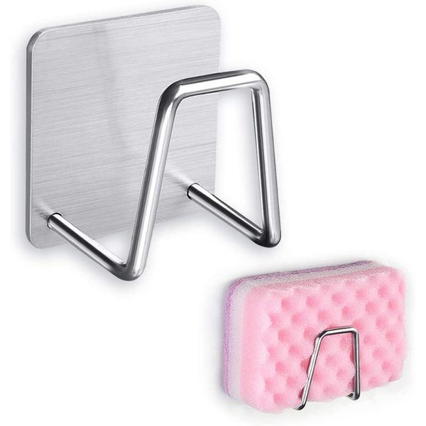 

hooks & rails kitchen adhesive stainless steel sponge holder waterproof sink drain rack shelf organizer and storage accessories
