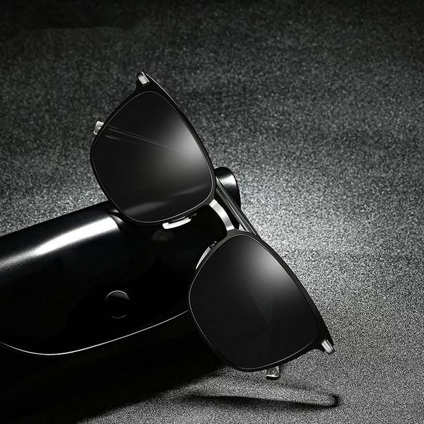 

sunglasses 2021 men's arrival square polarized metal driver night vision goggles, White;black