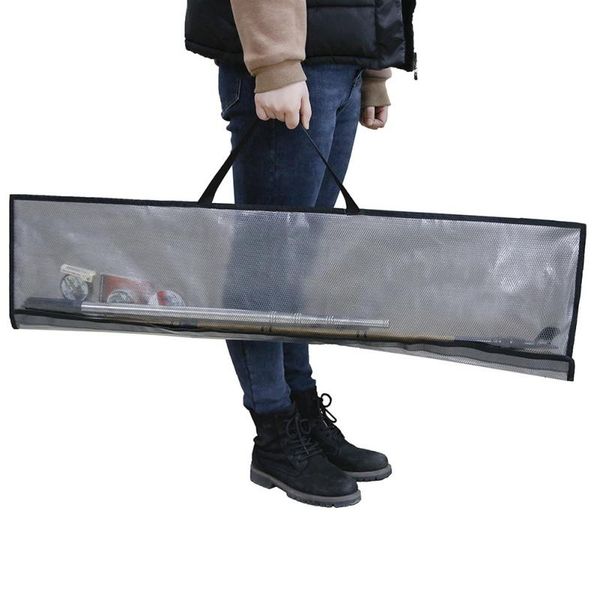 

outdoor waterproof fishing bags pvc transparent rod storage bag hand fish bait supplies large capacity accessories