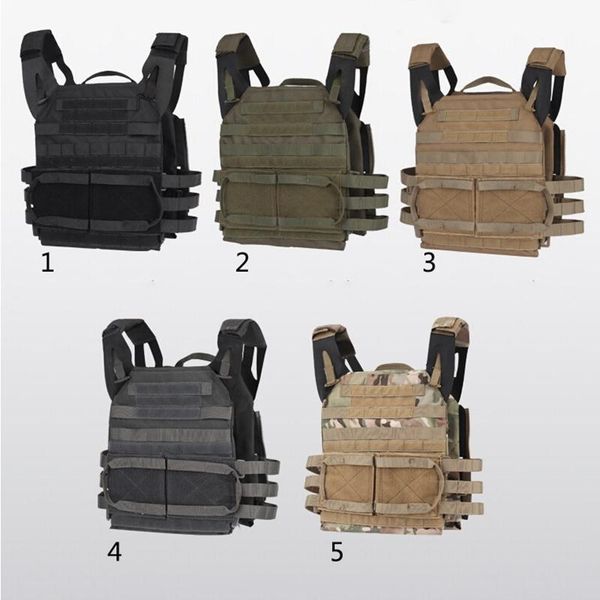 

hunting tactical body armor jpc molle plate carrier vest outdoor cs game paintball equipment shooting accessories jackets, Camo;black