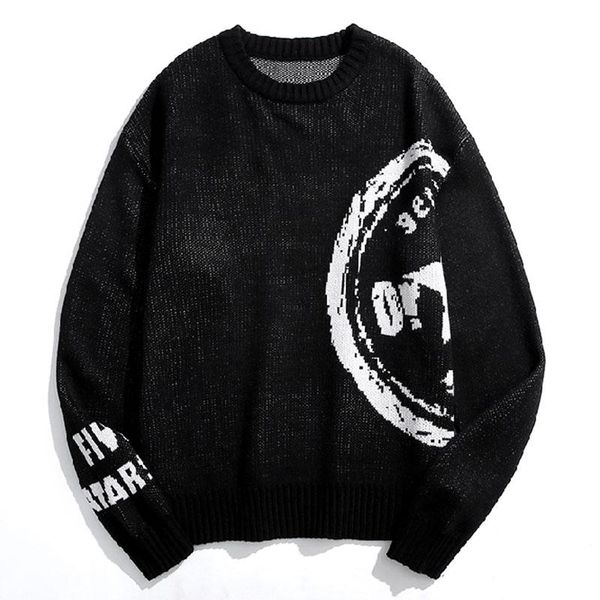 

men's sweaters pullover men chandail homme mens clothing pattern sweater for black comfort casual 2021 fashion, White;black