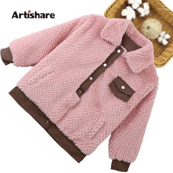 

jackets coat for girl solid color fur coats kids thick warm winter clothes 6 8 10 12 141, Blue;gray
