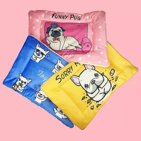 

kennels & pens cute cartoon pet soft dog bed house summer with removable cover cat beds for dogs blanket