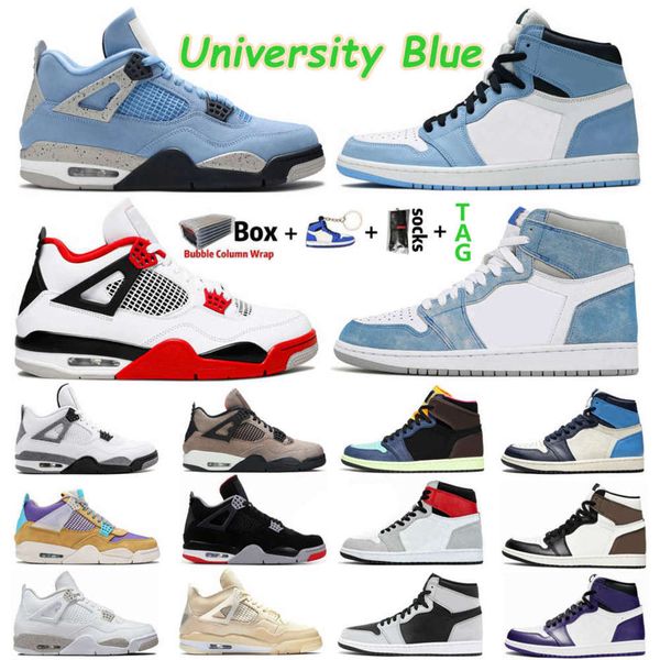 

university blue 1 1s hype royal unc men basketball shoes black cat bred 4 4s white cement sail what the guava ice sports mens women sneakers