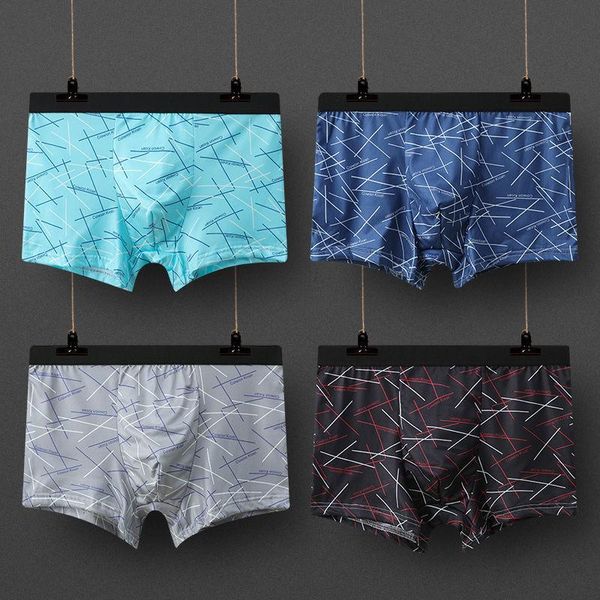 

underpants l-4xl men's underwear male boxer shorts comfort breathable fashion printing denki kaminari calcinha de crianÃ§a, Black;white
