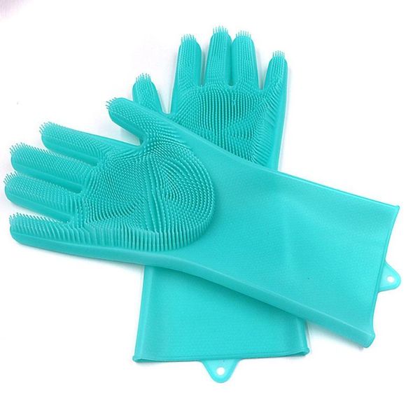 

disposable gloves scrub non-slip heat-resistant silicone rubber kitchen dish washing cleaning
