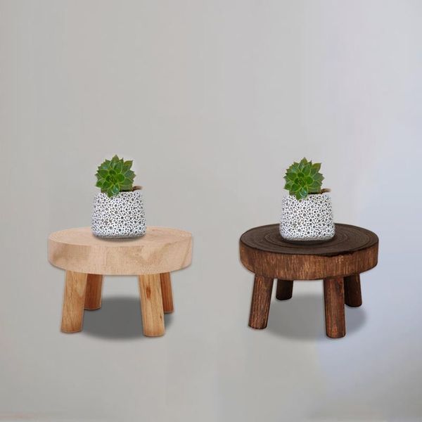 

planters & pots wooden plant stand flower pot base holder stool indoor outdoor garden succulent display shelf home decor