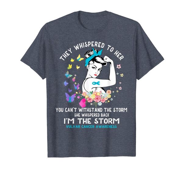 

i'm the storm vulvar cancer awareness shirt, White;black