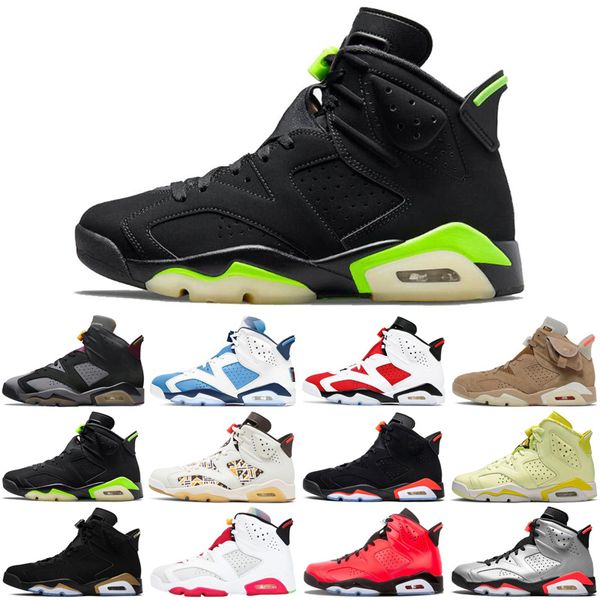 

air jordan retro 6 6s men basketball shoes bordeaux unc electric green british khaki carmine hare dmp infrared sports sneakers mens trainers, White;red