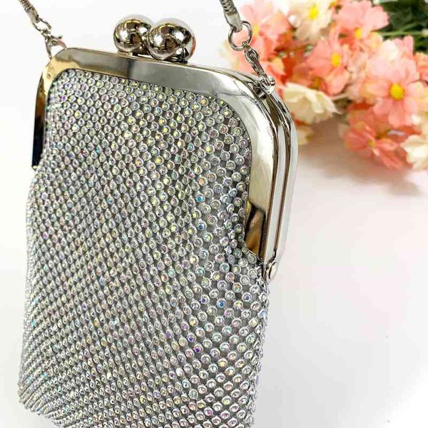 

fashion mini mobile phone bag chain diamond dinner inlaid banquet women's single shoulder messenger color