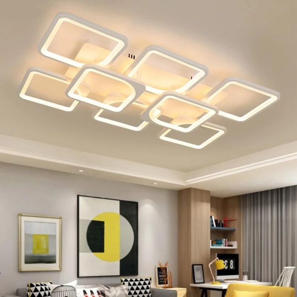 

chandeliers square modern led chandelier for living room dining bedroom study home decorate ceiling acrylic lamp fixtures