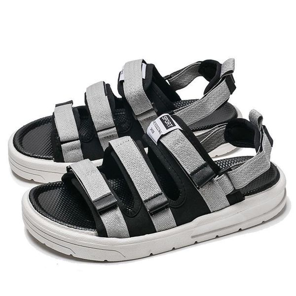 

sandals summer dual-use fashion wear wild men's beach shoes detachable heel couple casual men and women, Black