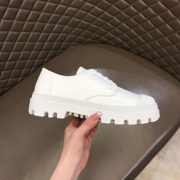 

luxury men's shoes designer high-end boutique leather comfortable lace-up platform casual shoes, Red;white