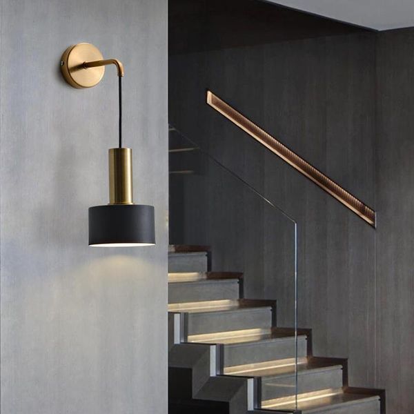 

wall lamp nordic led lamps iron art bedroom bedside modern simple living room loft sconce lighting home decor fixture e27 bulb