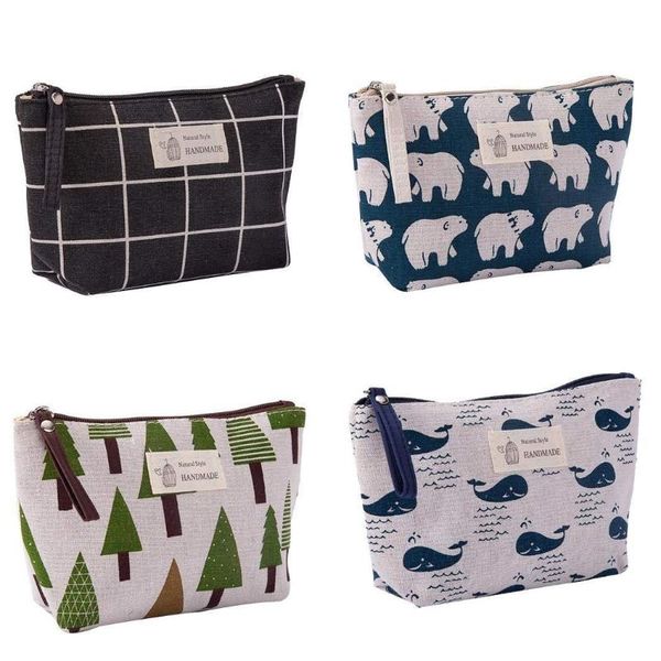 

25# cotton and linen large-capacity cosmetic bag multi-function travel home supplies makeup pouch organizer storage bags