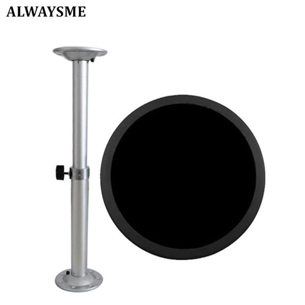 

parts shiny round table with aluminum alloy lift pole for rv boat atv