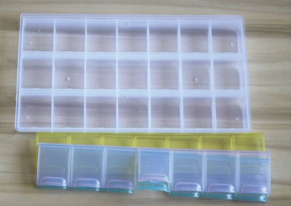

7 days weekly box tablet storage case container 21 cells box4424649