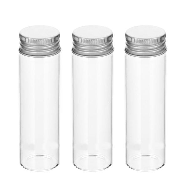 

storage bottles & jars 20pcs aluminium cap glass 50ml container for home travel