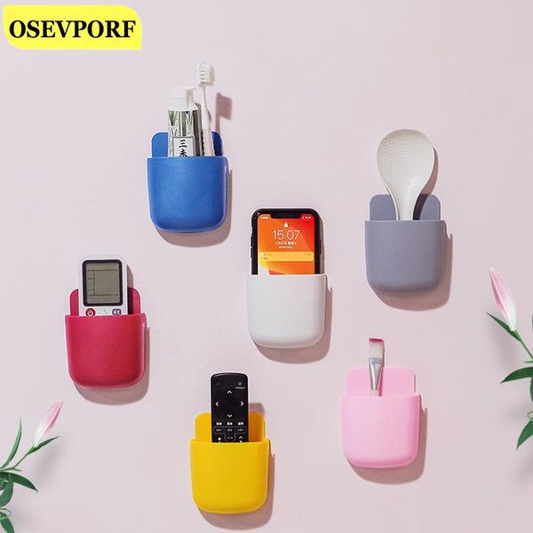 

cell phone mounts & holders wall-mounted storage box air conditioning tv remote control holder bedside cable hole plug stand rack car cover