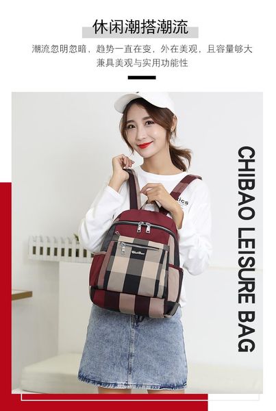 

backpack j2967- leisure multi-function trend solid color large capacity