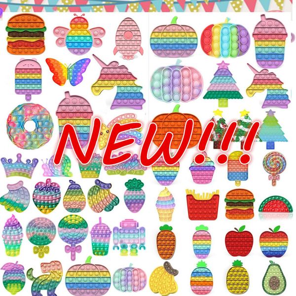 

new fidget toys push bubble cartoon toy antistress soft sensory gifts reusable squeeze gifts stress reliever interactive board games wholesa