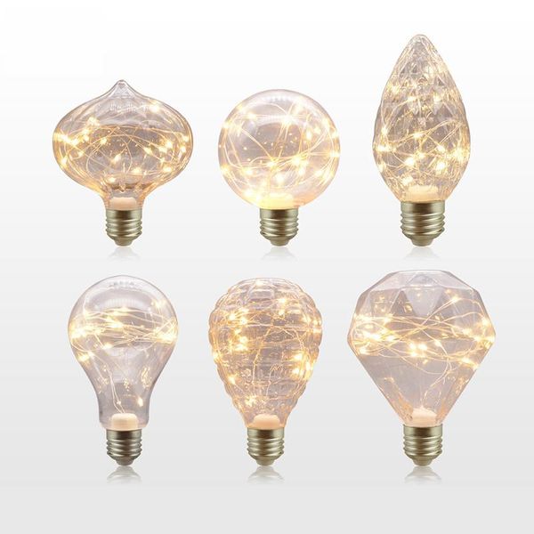 

bulbs e27 led copper wire bulb multi-style retro edison string light a60 a80 g80 rgb colorful decor holidays night