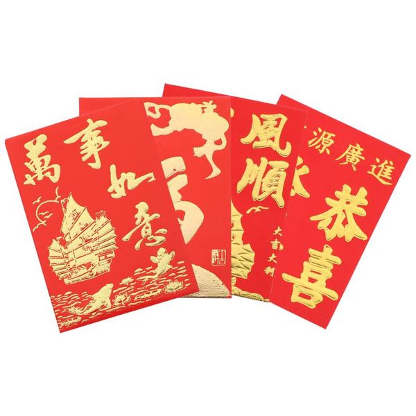 

gift wrap 160 pcs traditional red packets chinese year pocket paper envelopes