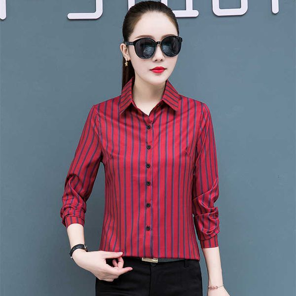 

korean fashion chiffon women blouses autumn office lady shirts long sleeve collar blouse plus size xxxl/5xl black 210531, White