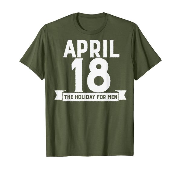 

april 18th - the day for men graphic t-shirt, White;black