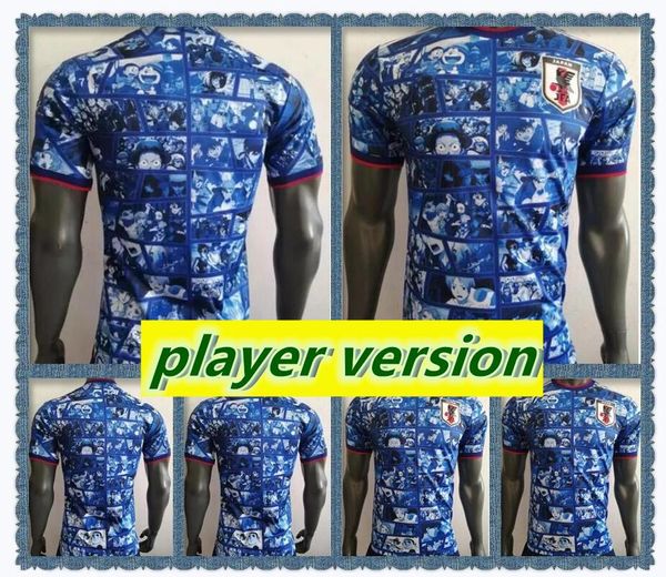 

player version kagawa japan soccer jersey special edition home blue mens atom endo okazaki nagatomo hasebe kamamoto football shirt 2021 2022, Black;yellow