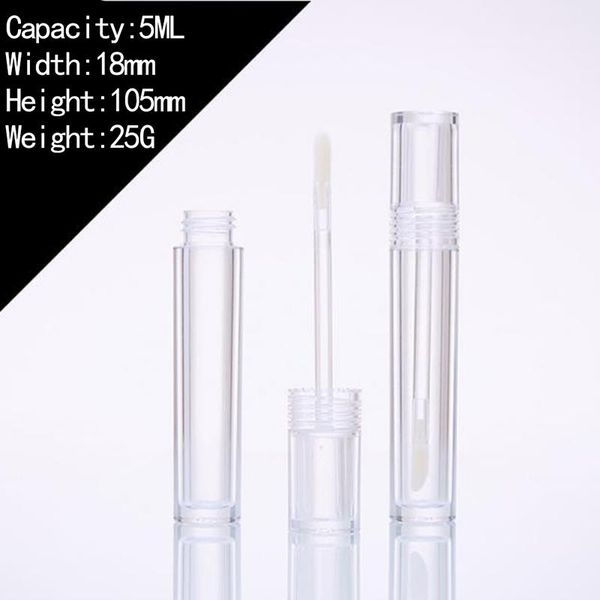 

storage bottles & jars 5pcs/lot plastic lip gloss tube diy containers bottle empty cosmetic container tool makeup organizer 5ml wholesale