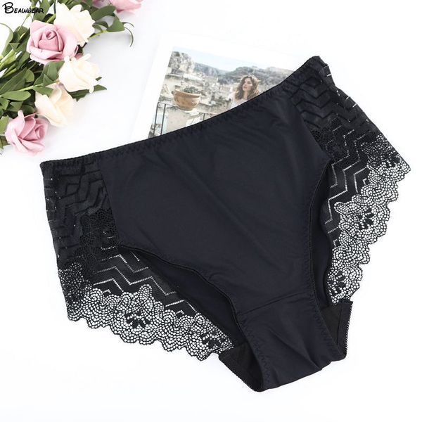 

beauwear plus size panty briefs lace panties women underwear lingerie 2xl 3xl 4xl 5xl fit for big hips, Black;pink