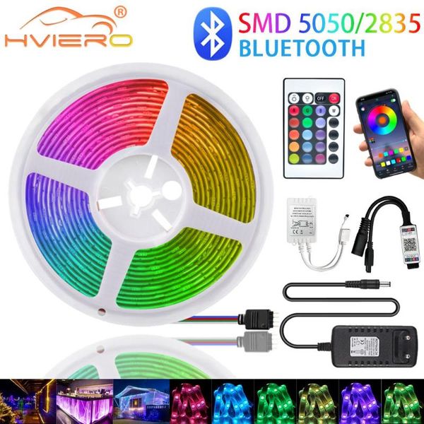 

24keys/bluetooth 24k controller waterproof rgb 5m 10m 15m 20m dc12v 2835 led lights bar various power plug combination set strips