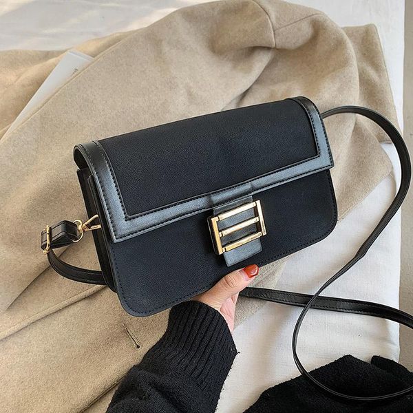 

evening bags french underarm bag stitching retro all-match crossbody trendy one-shoulder baguette