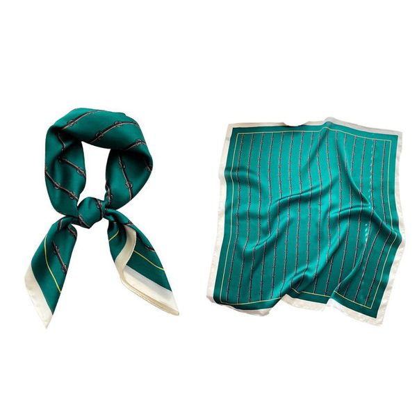 

scarves manual hand rolled twill silk scarf women geometric print square echarpes foulards femme wrap bandana hijab 70cm, Blue;gray