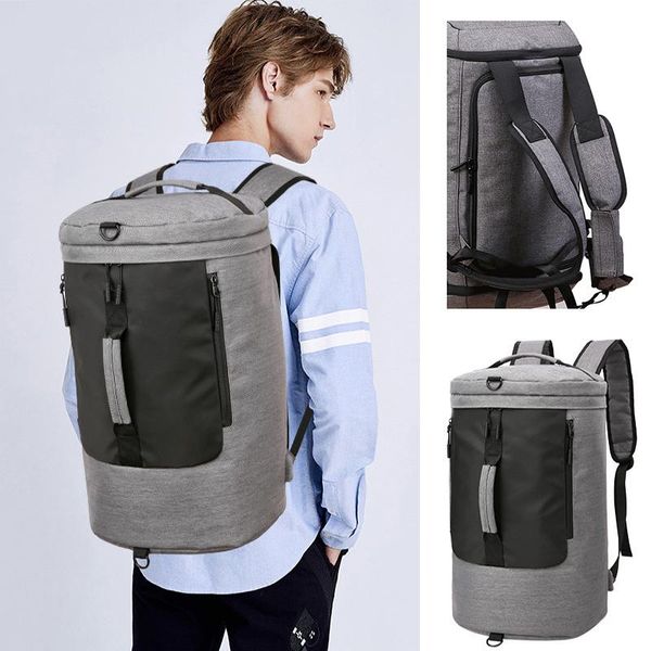 Bolsas ao ar livre 2021 Venda Terylene Men Sport Sport Fitness Bag Tote Gym Multifunction Gym for Shoes Armazenamento Anti-roubo Backpack