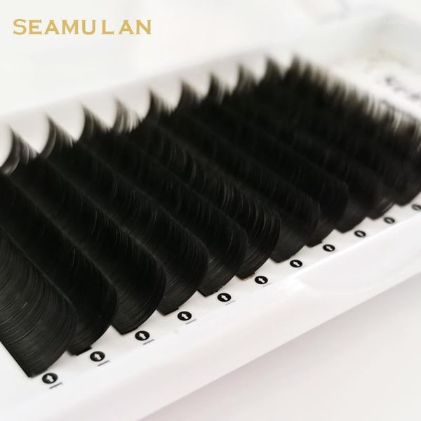 

matte flat eyelash extensions individual mink eyelashes soft natural ellipse lash split tips ligher volume looking1