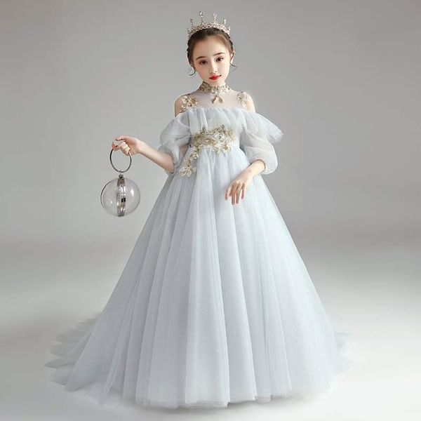 

girl's dresses sequins beautiful princess flower girl dress summer tutu wedding birthday child year costume 2-12t, Red;yellow