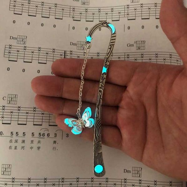 

bookmark 1pc luminous butterfly star moon personalized glow alloy fluorescent feather jewelry exquisite diy stationery