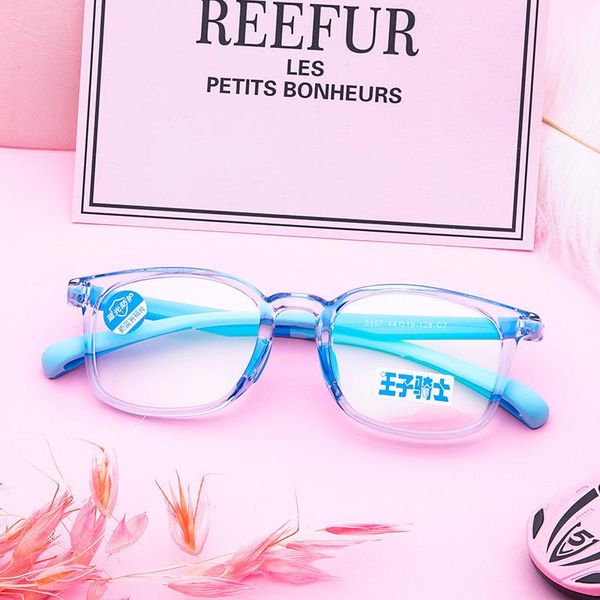 

fashion sunglasses frames anti-blue light eyewear optical glasses children kids frame colorful design rubber silicone tr90 child lenses rx, Black
