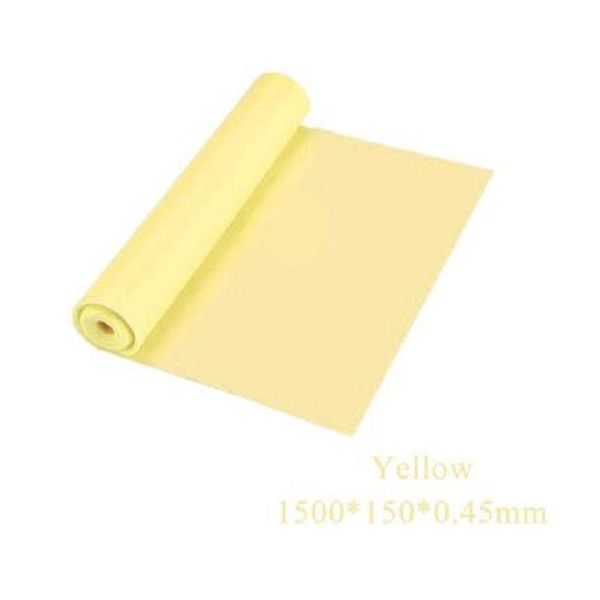 

resistance bands yellow yoga with elastic belt tension strength training