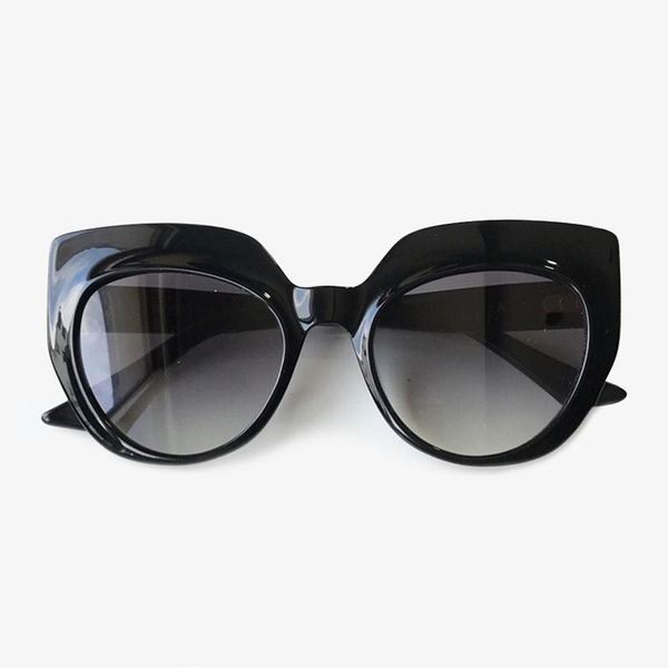 

sunglasses 072021 women cat eye designer black big frame shades oversize outdoor fashion uv 400, White;black
