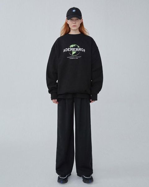 

women's hoodies & sweatshirts ader famous korean fashion brand harajuku oversized hoodie kawaii pullover clothes printed embroid sweats, Black